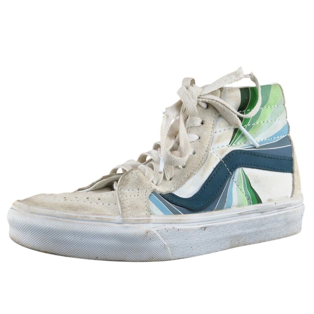 VANS Women Sz 5 M Blue Lace Up Skateboarding Suede Shoe
